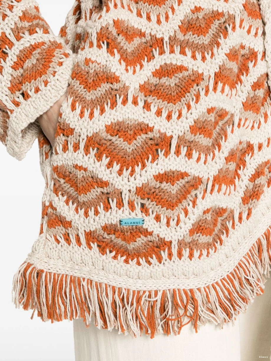 Cheap patterned-intarsia cardigan Women Alanui Hawa Mahal 0713